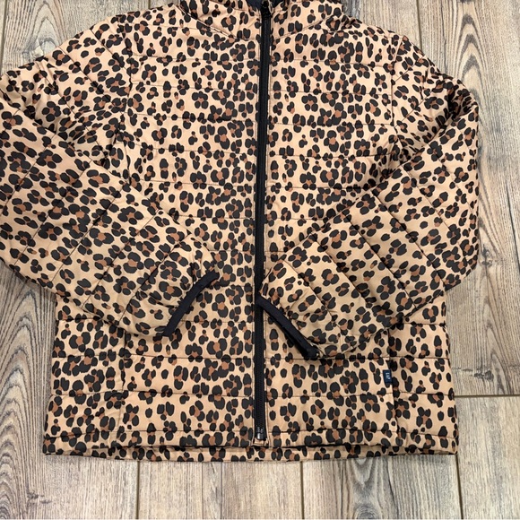 Gap Kids Cold Control Lightweight Puffer Jacket Coat Leopard Print size L - Picture 3 of 7